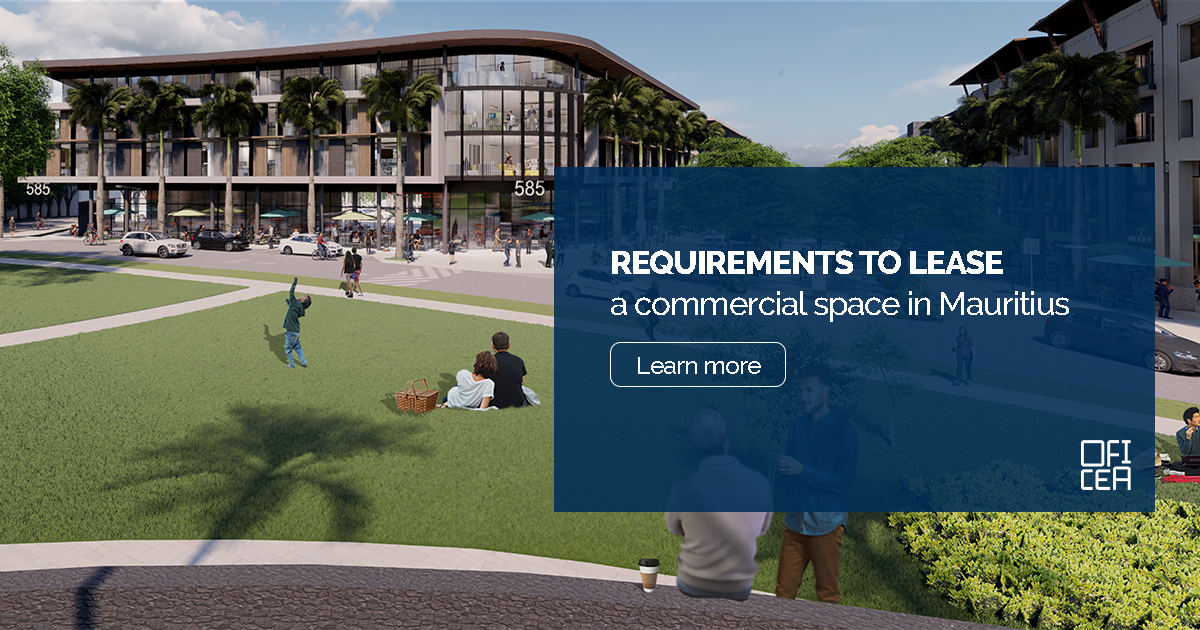 What are the requirements to lease a commercial space in Mauritius